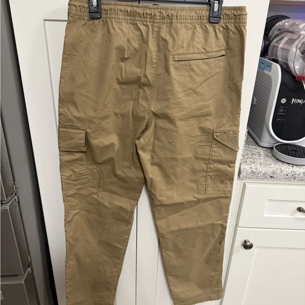 Old Navy Tan Cargo Pants with Drawstring Waist